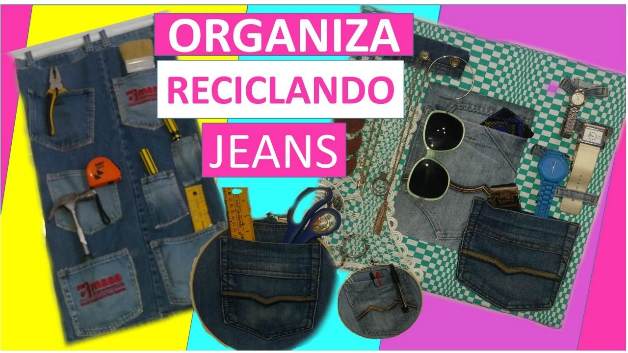 3 Ideas Creativas Para Reciclar Jeans y ORGANIZAR! (MANUALIDADES CON RECICLAJE)
