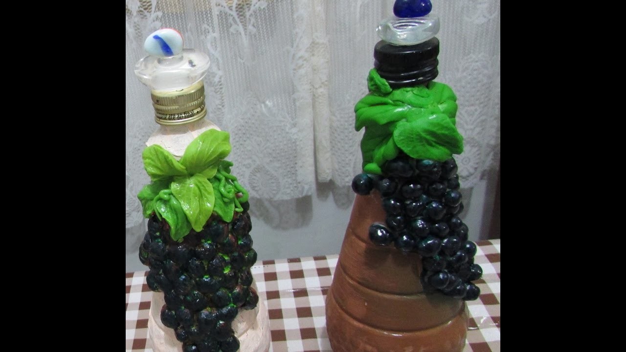 Artesanato: Reciclando garrafa de vinagre