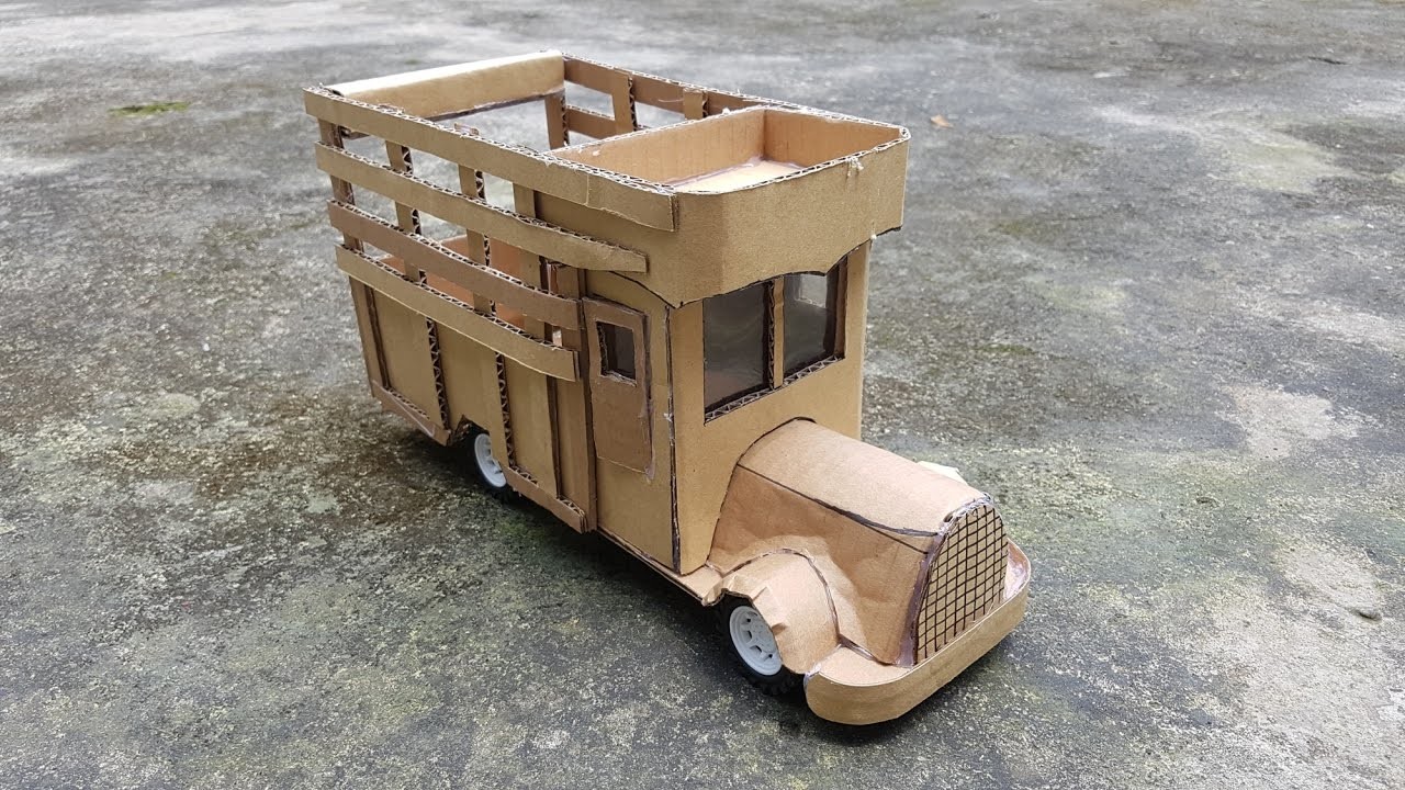 Cómo hacer un camión con cartón en casa - DIY hacer un camión clásico de edad