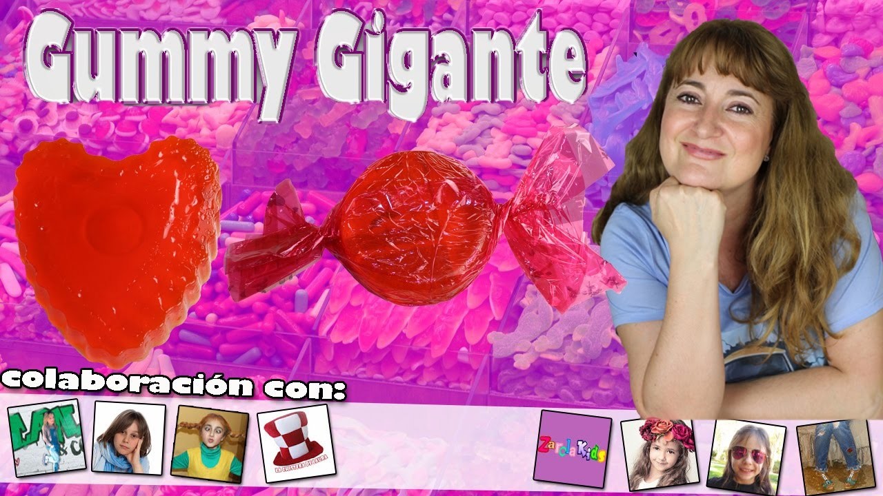DIY Caramelo y corazón de GOMINOLA GIGANTE | GIANT GUMMY XXL - Sonia Gutiérrez