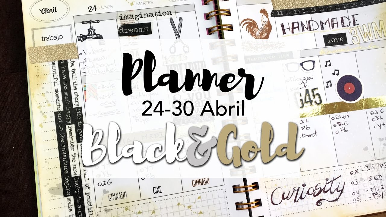 Mi planner en Black and Gold - Semana Handmade Festival BCN