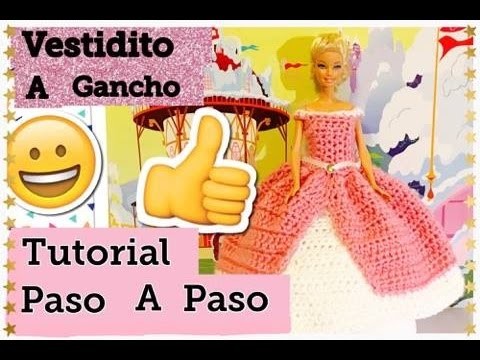 Vestido Para Barbie Tejido a Gancho Paso a Paso - Tejiendo con Erica.!!