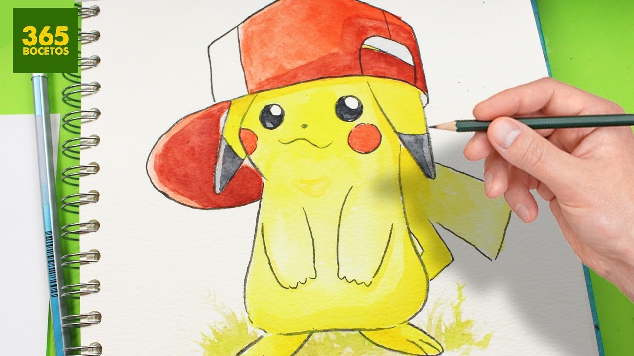 COMO DIBUJAR A PIKACHU PASO A PASO . how to draw pikachu - de POKEMON