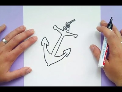 Como dibujar un ancla paso a paso 4 | How to draw a anchor 4