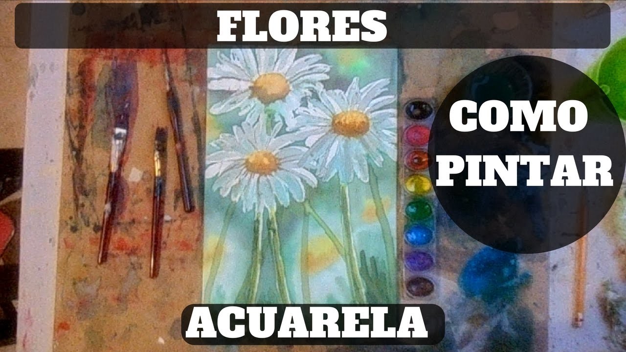 Como pintar flores con acuarela