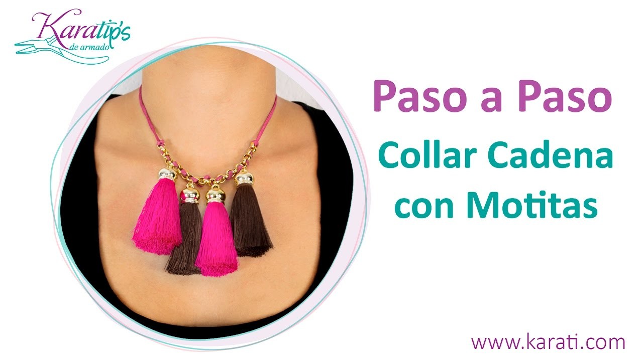 DIY - Collar Cadena con Motitas - Karatips