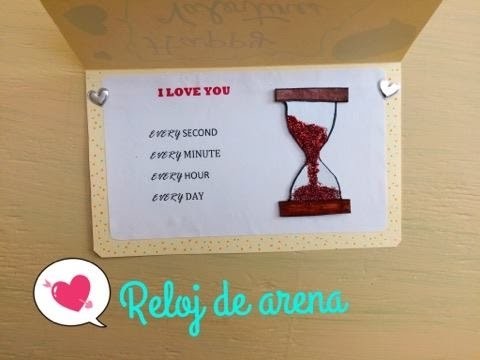 DIY regaló para mi novio. carta reloj de arena
