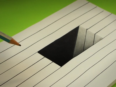 INCREIBLE TRUCO  - Como dibujar un hoyo en 3D paso a paso - How to draw a 3d hole