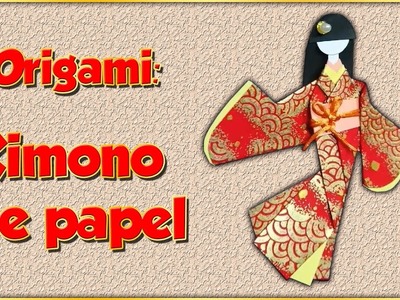 Kimono de papel de Origami