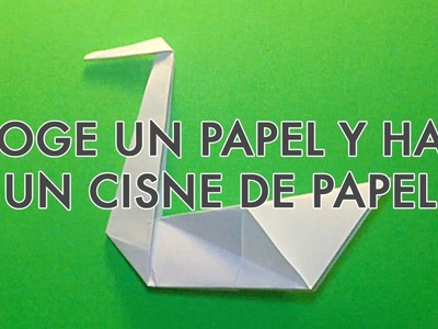 ORIGAMI y PAPIROFLEXIA | Coge un folio y haz un CISNE DE PAPEL