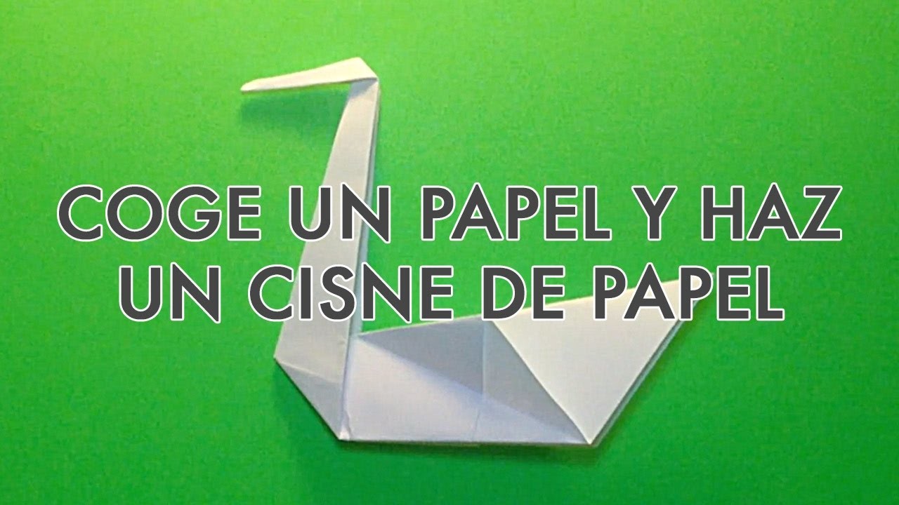 ORIGAMI y PAPIROFLEXIA | Coge un folio y haz un CISNE DE PAPEL