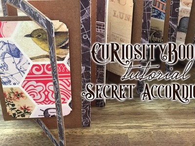 Secret Accordion Scrapbook tutorial - Curiosity Book 3 de 4