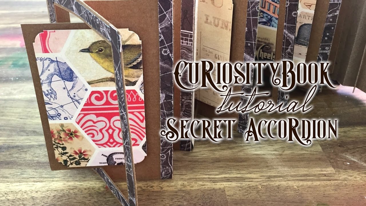 Secret Accordion Scrapbook tutorial - Curiosity Book 3 de 4