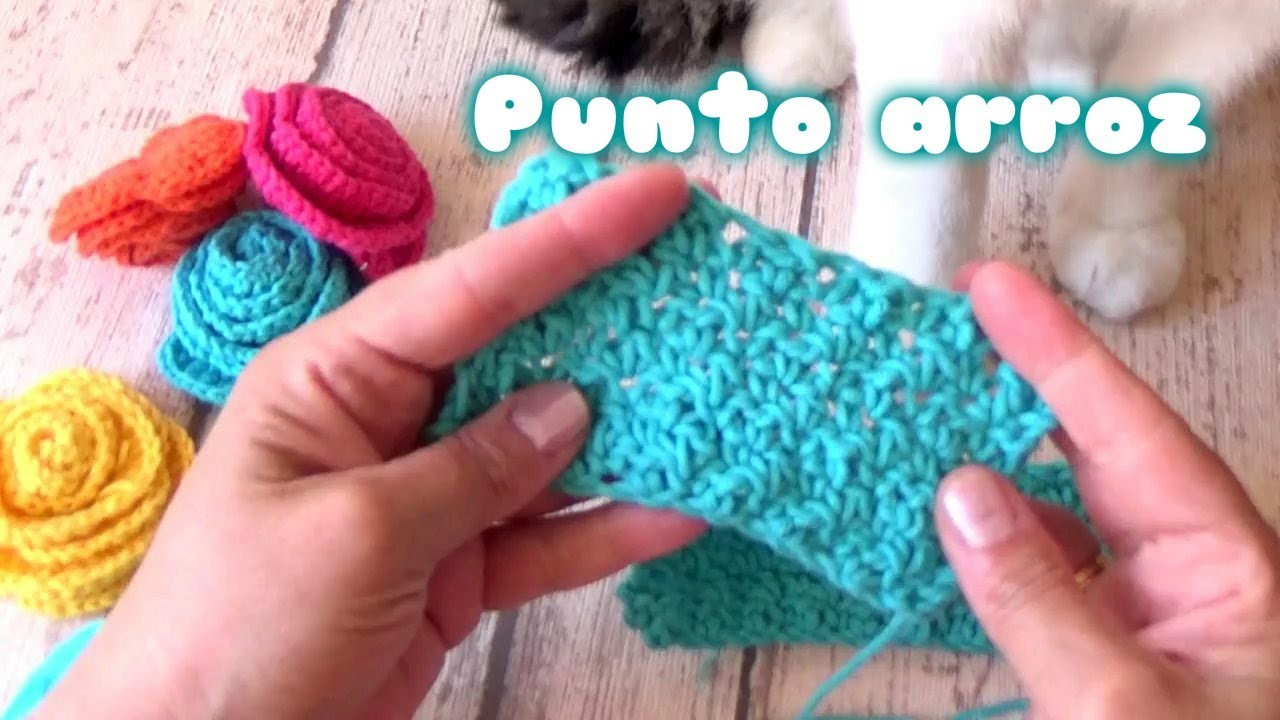COMO HACER EL PUNTO ARROZ A CROCHET | point de riz a crochet