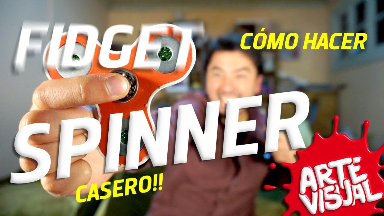 COMO HACER UN SPINNER CASERO - DIY FIDGET SPINNER #Spinner ARTE VISUAL