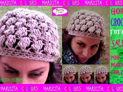 Cómo tejer Gorro a Crochet "Salma" por Maricita Colours