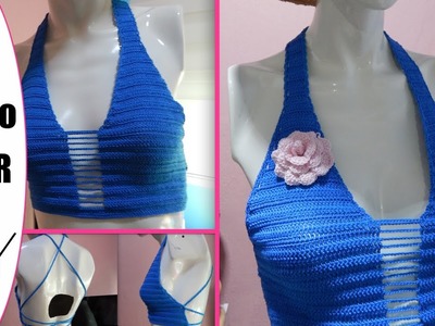 Crop Top Blusa Tejido fácil y rápido ganchillo crochet easy Blouse DIY
