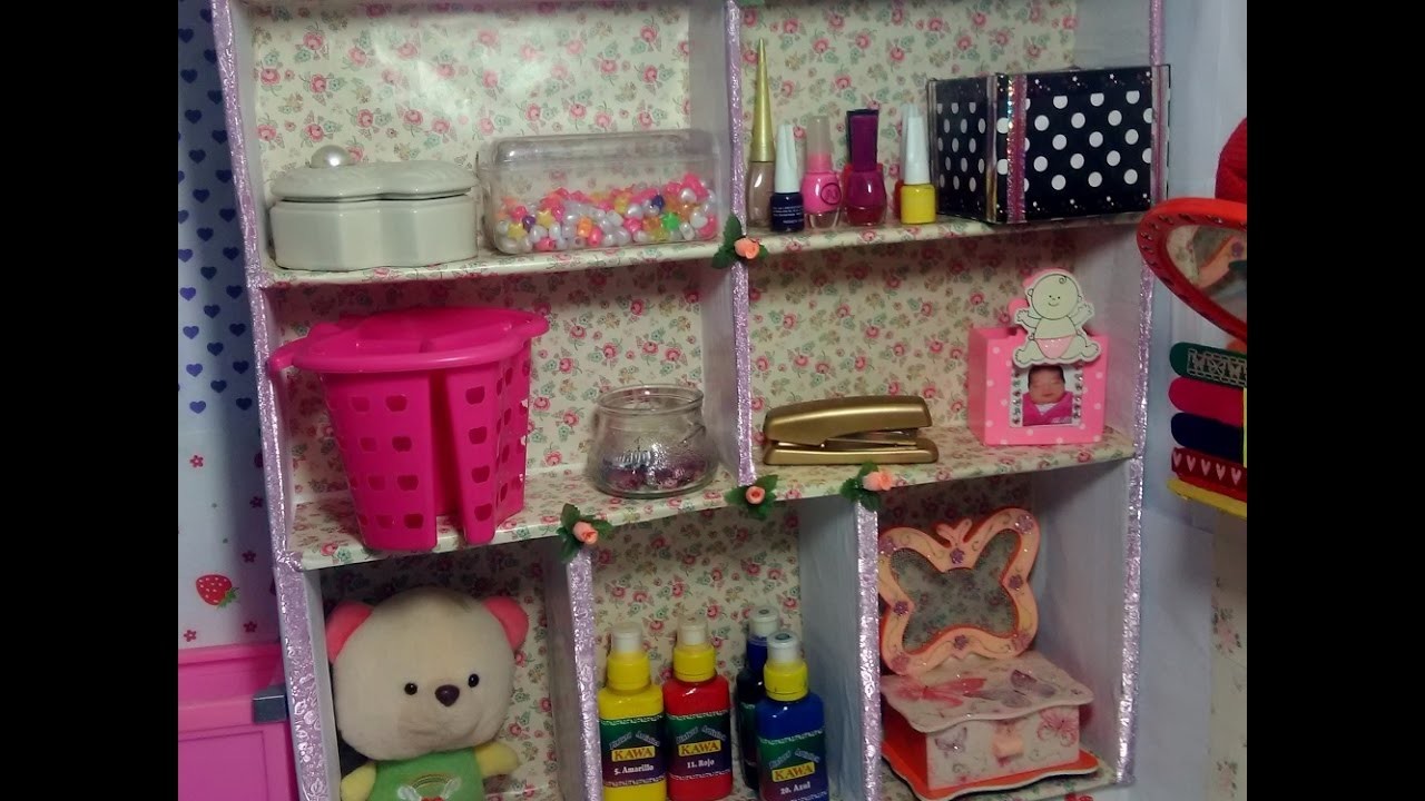 Diy-ESTANTE DE CARTON.  CARTON SHELF