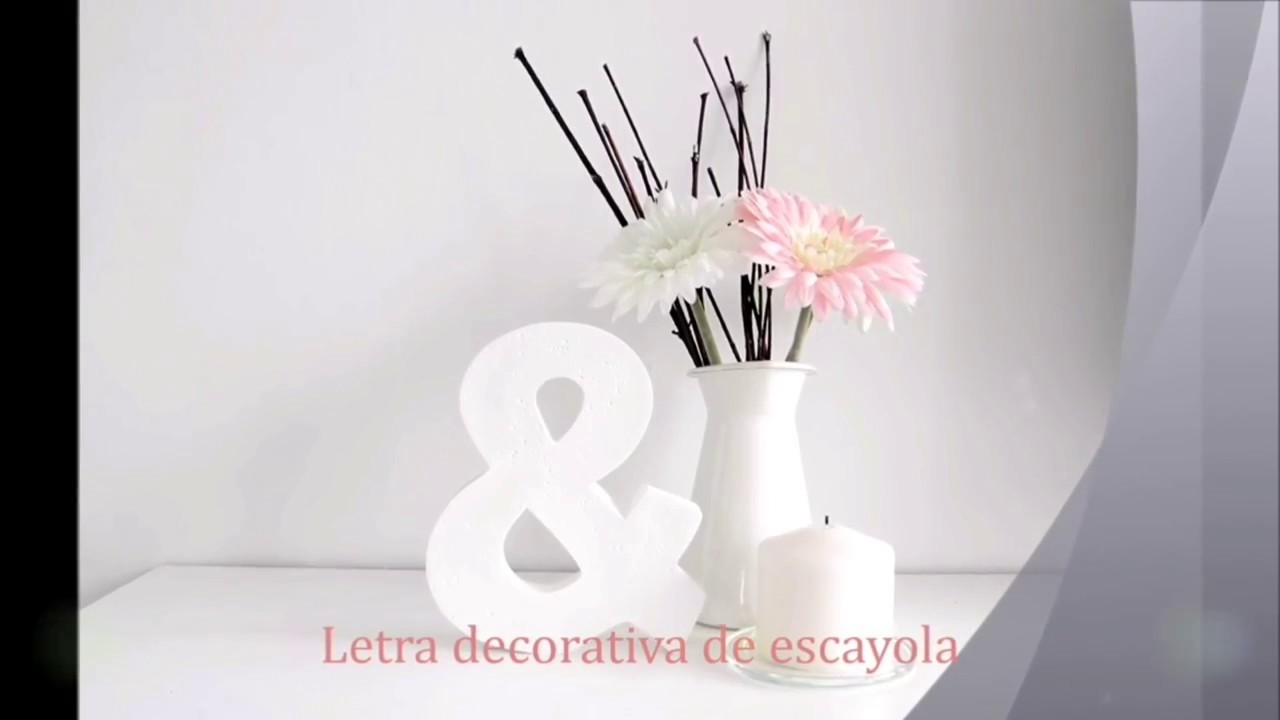 DIY tutorial letra escayola 3d decorativa