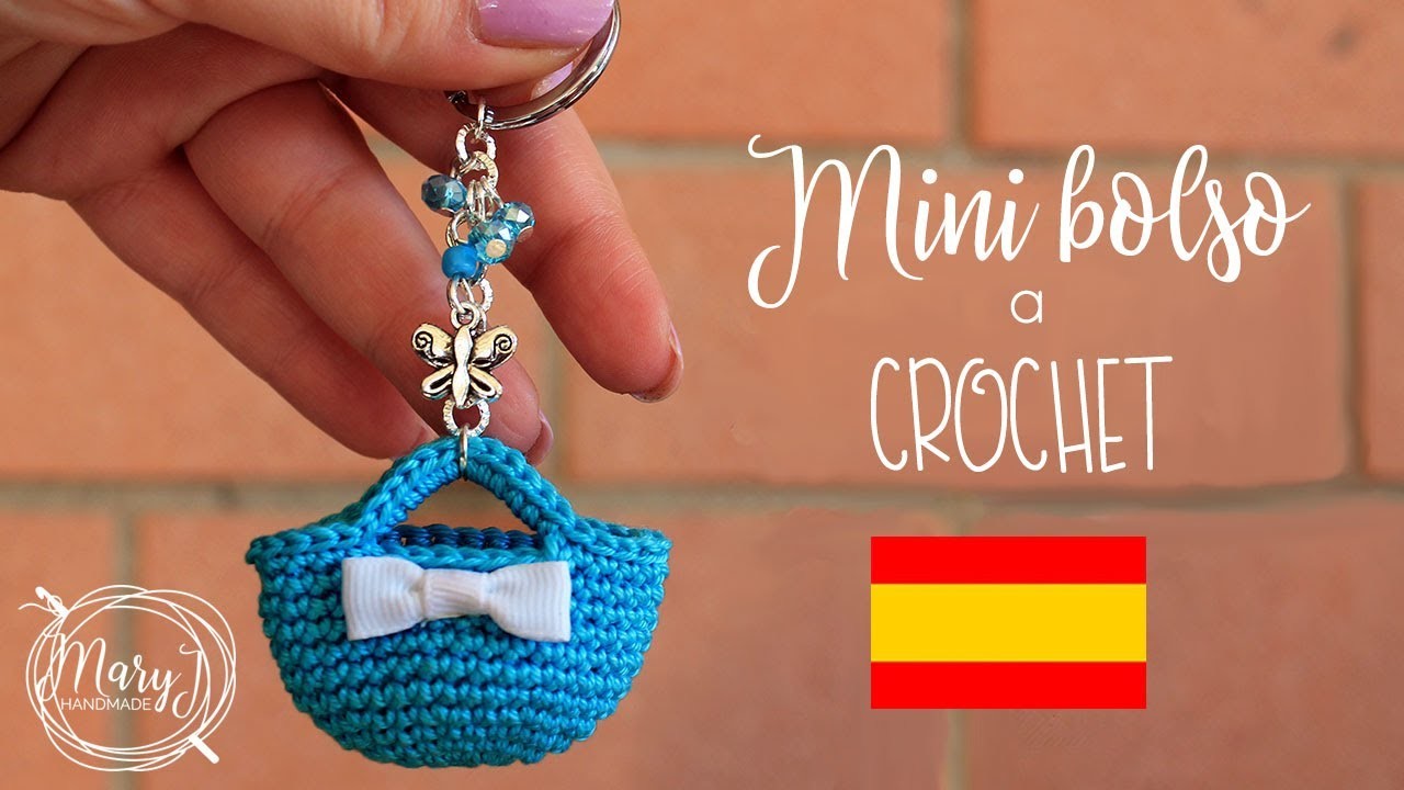 Mini bolso tejido a crochet | Llavero | MARYJ HANDMADE