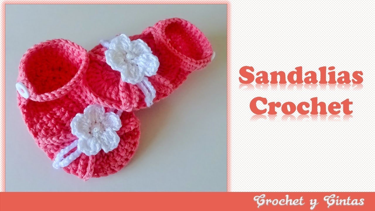 Sandalias con flor tejidas a crochet (ganchillo) ???? ???? ⛱  Parte 2