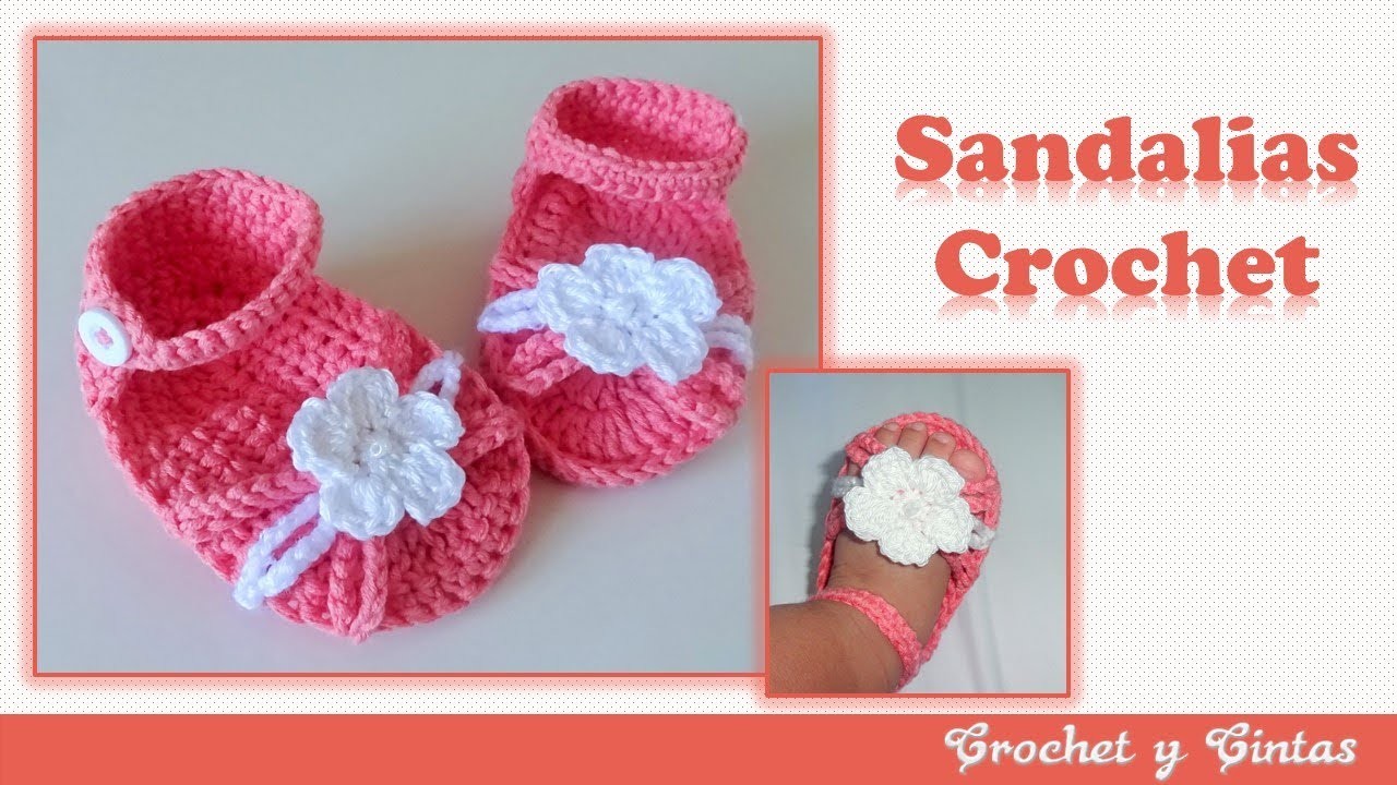 Sandalias con flor tejidas a crochet (ganchillo) ???? Parte 1