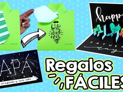 3 REGALOS.tarjetas FÁCILES y originales para PAPÁ!! (DÍA DEL PADRE!) ✄ Barbs Arenas Art!