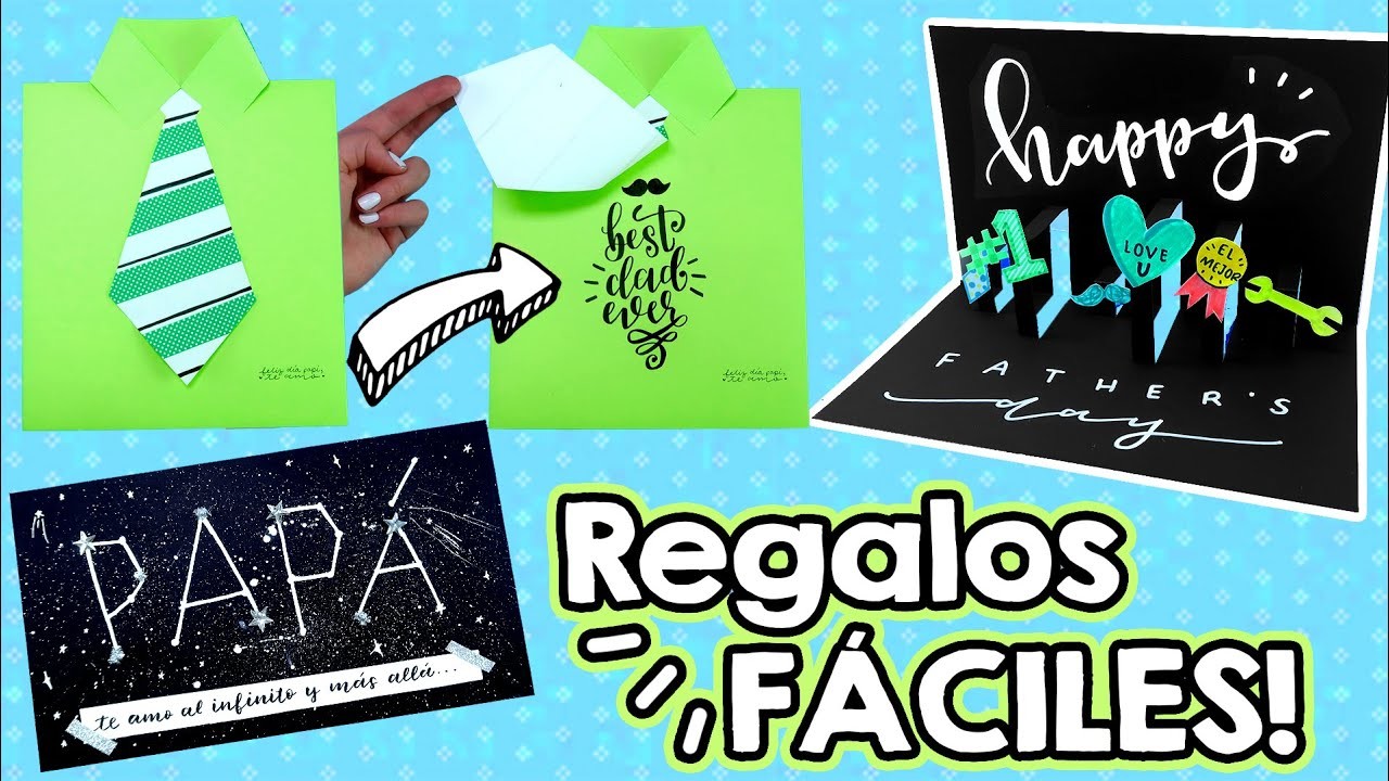 3 REGALOS.tarjetas FÁCILES y originales para PAPÁ!! (DÍA DEL PADRE!) ✄ Barbs Arenas Art!