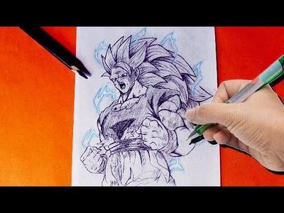 Como Dibujar a Goku SSJ 3 con Lapiz carboncillo | paso a paso