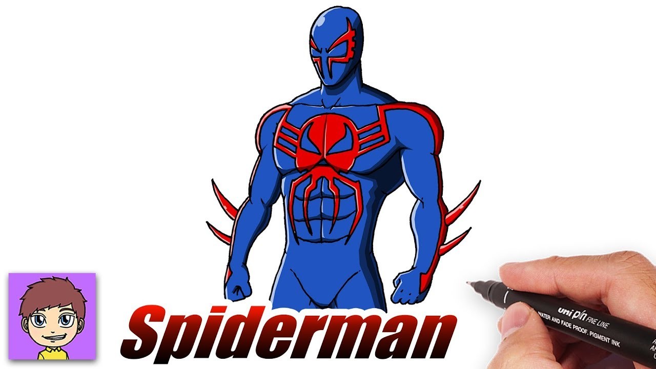 Como Dibujar a Spiderman 2099 Passo a Passo - Dibujos Faciles - Dibujos para Dibujar