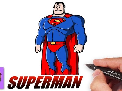 Como Dibujar a Superman Paso a Paso Facil - Dibujos Faciles - Dibujos para Dibujar