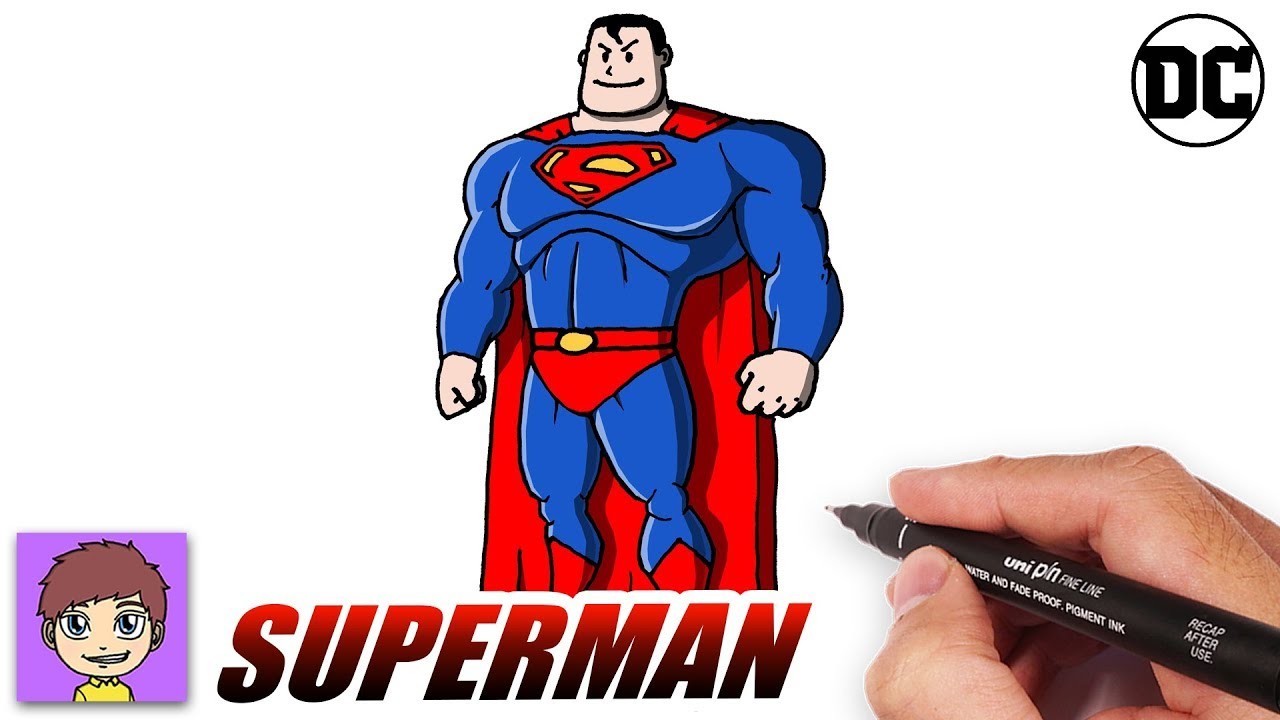 Como Dibujar a Superman Paso a Paso Facil - Dibujos Faciles - Dibujos para Dibujar