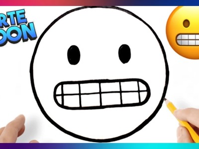 Como dibujar al Emoji de Cara que hace muecas paso a paso
