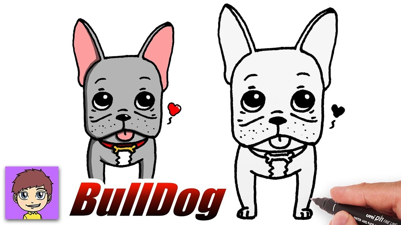 Como Dibujar un Perro Bulldog Francés Passo a Passo - Dibujos Faciles - Dibujos para Dibujar