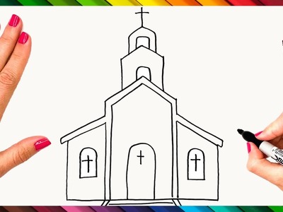 Cómo Dibujar Una Iglesia Paso A Paso ⛪ Dibujo De Iglesia