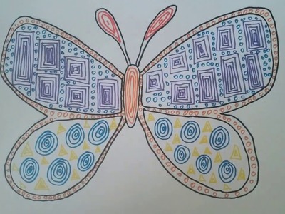Cómo DIBUJAR una mariposa ✏️✏️ Dibujo con figuras geométricas✍️✍️¡FACIL!