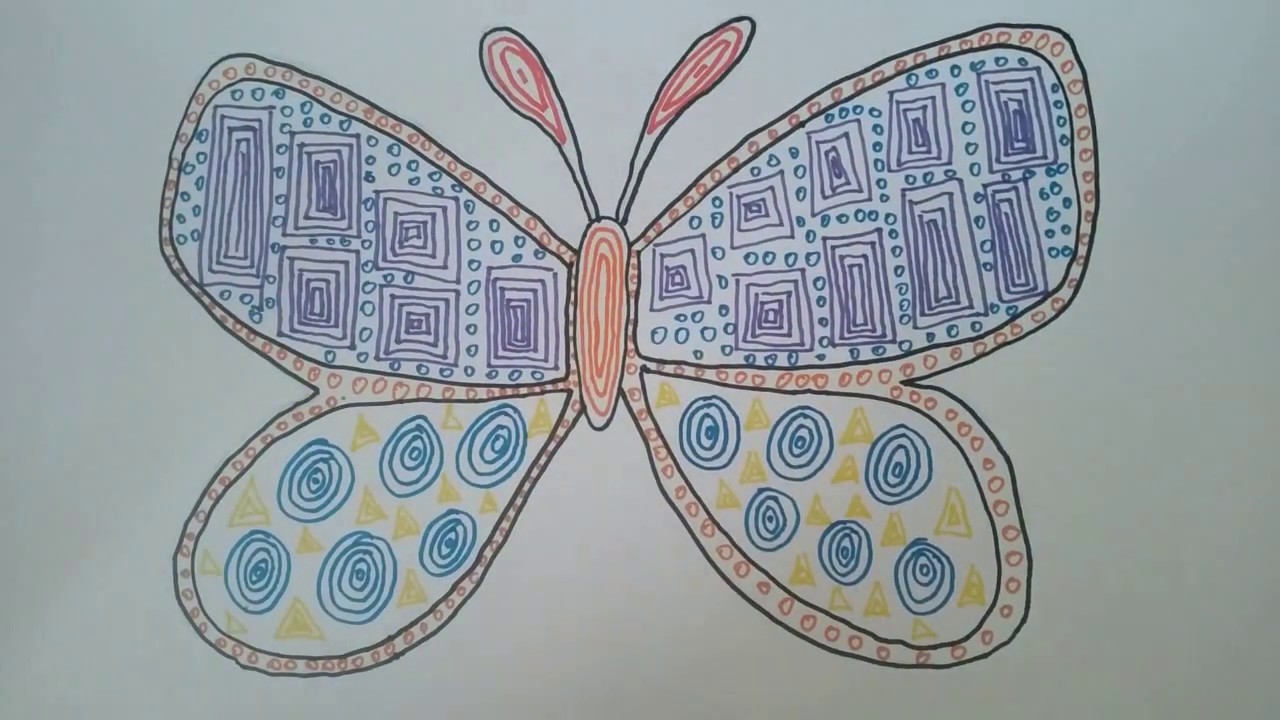 Cómo DIBUJAR una mariposa ✏️✏️ Dibujo con figuras geométricas✍️✍️¡FACIL!