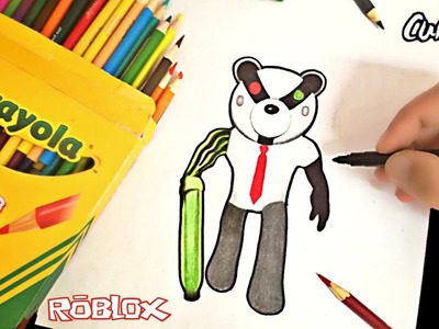COMO DIBUJAR  Y COLOREAR A BADGY DE PIGGY ROBLOX | PASO A PASO | how to draw badgy from piggy roblox