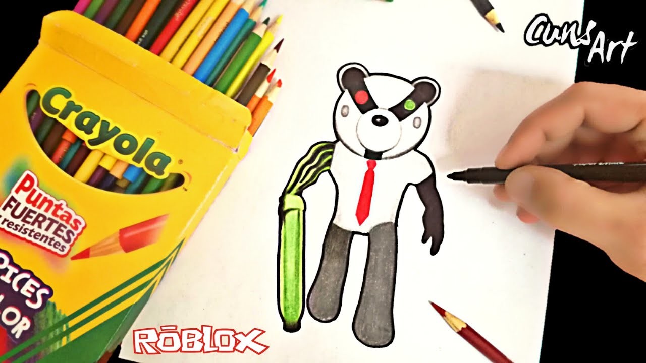 COMO DIBUJAR  Y COLOREAR A BADGY DE PIGGY ROBLOX | PASO A PASO | how to draw badgy from piggy roblox