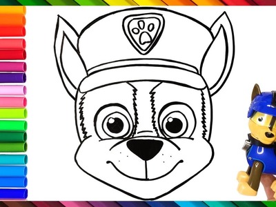 Cómo Dibujar y Colorear A CHASE de La Patrulla Canina (Paw Patrol) ???????? ???? Dibujos Para Niños