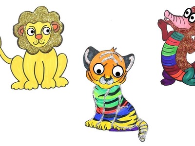 Cómo Dibujar y Colorear León ???? El Tigre ???? Cocodrilo | Dibujos Para Niños con MiMi ????