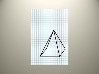 Dibujar una pirámide paso a paso