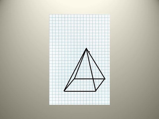 Dibujar una pirámide paso a paso