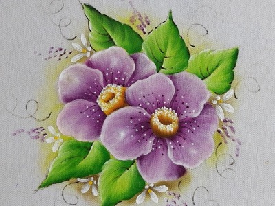Pintura em tecido veja como pintar flor do campo para iniciantes