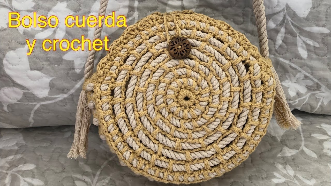 Bolso veraniego || Cuerda y crochet || Summer bag ||Fácil y rápido ||Tutorial bolso cuerda