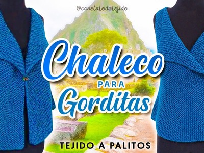 CHALECO PARA GORDITAS en punto Santa Clara #2.Vest for Chubby Girl Tissue | Canela♥