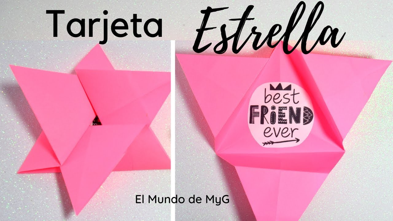 Como Doblar una Carta Original.Tarjeta Estrella.Origami.DIY Letter Folding Ideas-El Mundo de MyG