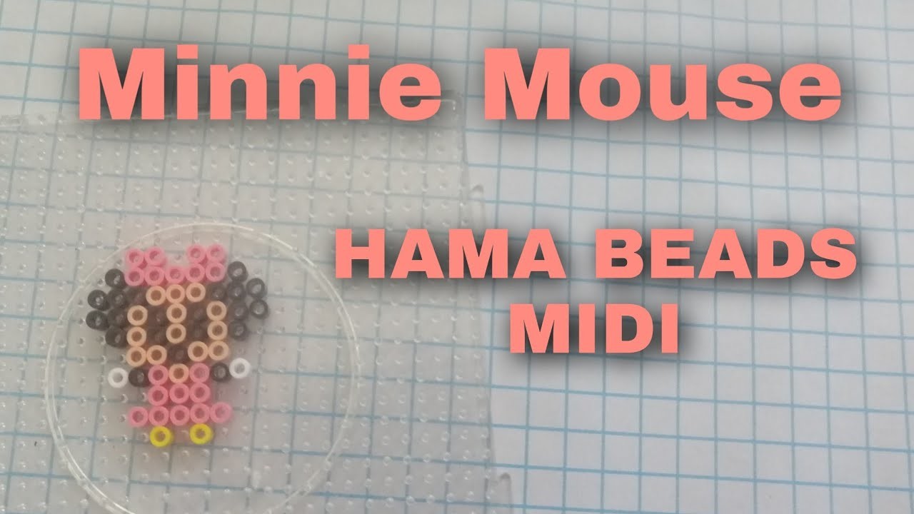 Como hacer figura pequeña de Hama Beads |MINNIE MOUSE | DISNEY | PIXEL ART | HAMA BEADS | MIDI |