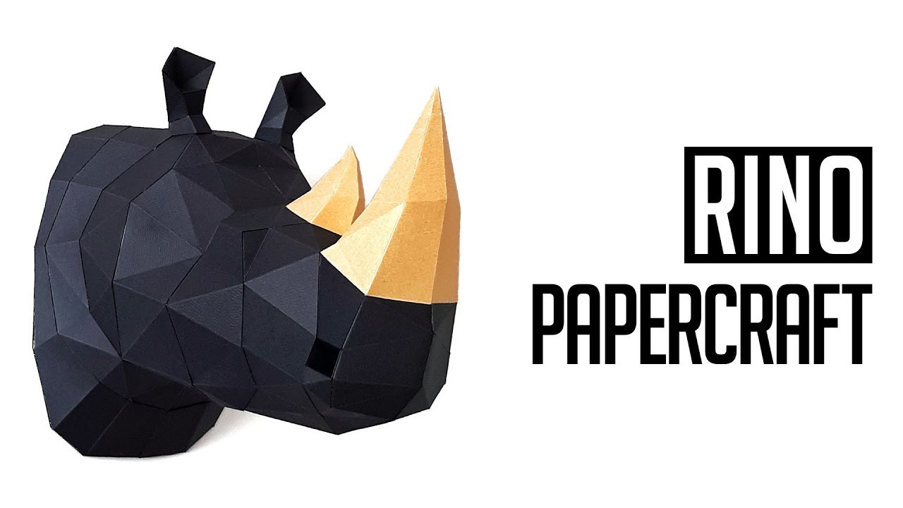 Diagrama GRATIS Papercraft [Tutorial] Cómo hacer un Rinoceronte