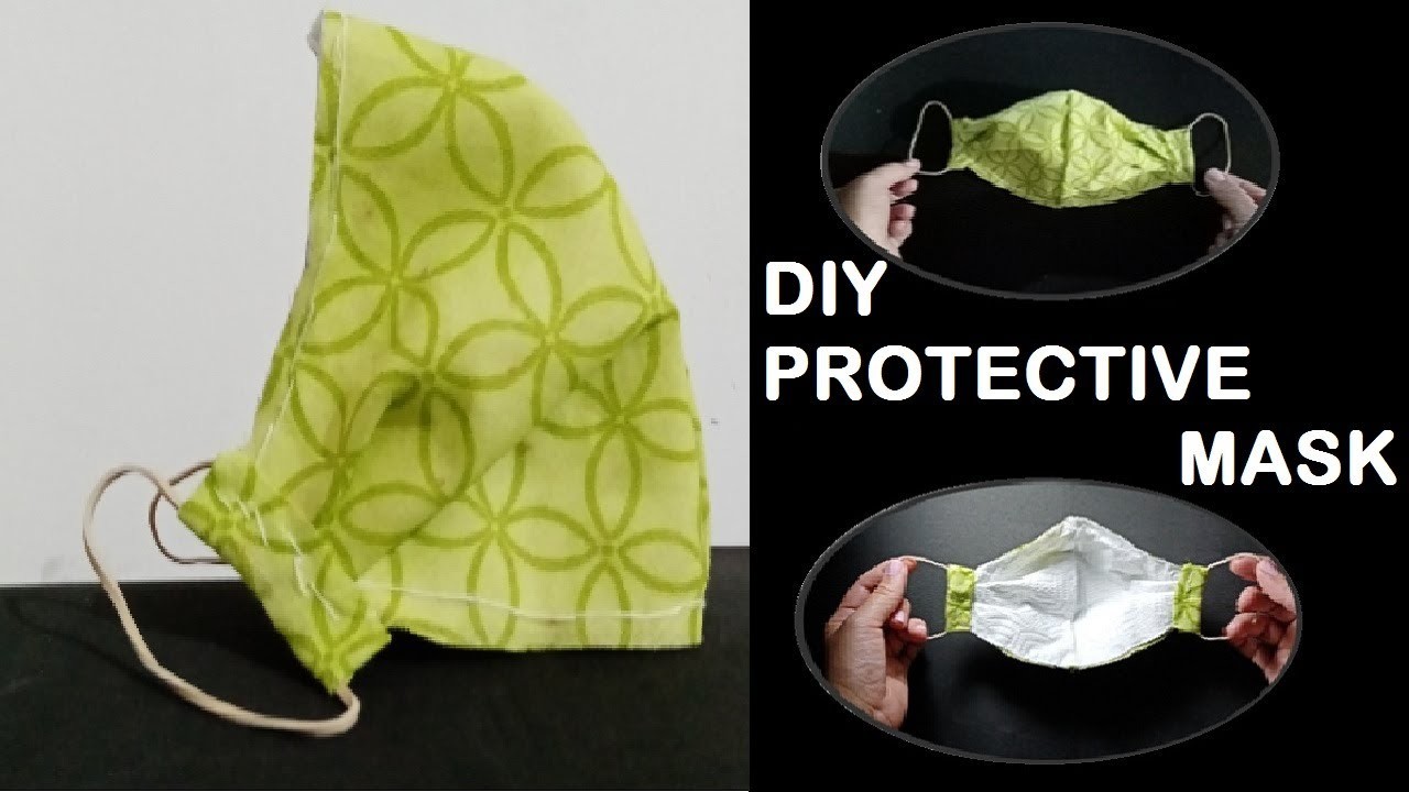 DIY Protective Mask ,how to create a pattern and sewing tutorial.Cómo coser máscarillas de tela.